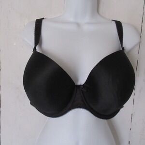 Freya‎ Bra 38H Black Deco Plunge Underwire T Shirt Back Closure